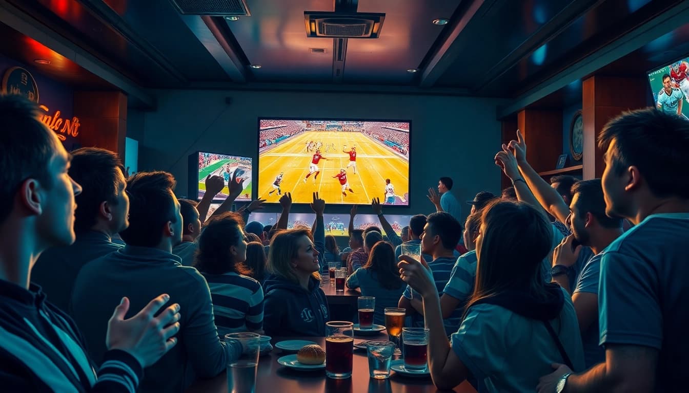 Join fans at joemadfan.com, celebrating football in an energetic sports bar atmosphere.