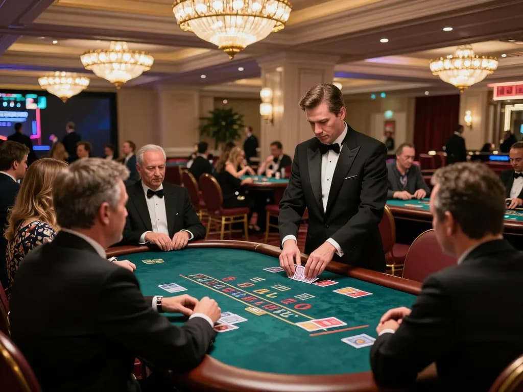 Experience high-stakes blackjack action at 68win's exclusive casino table, showcasing premium gaming atmosphere.