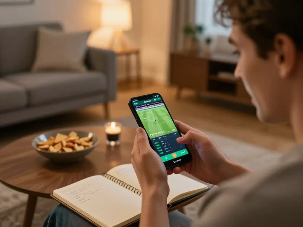 Socolive app featured on smartphone during an exciting live football match betting session.