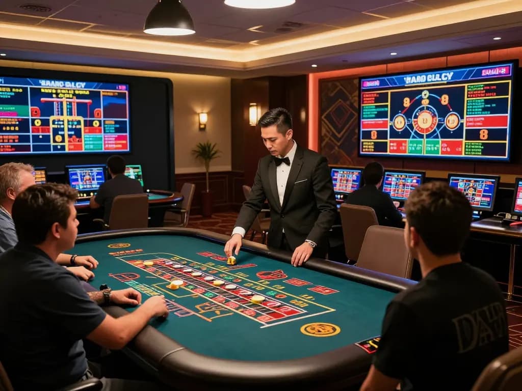 Engaging game at nk88 online casino with roulette action and professional dealer.