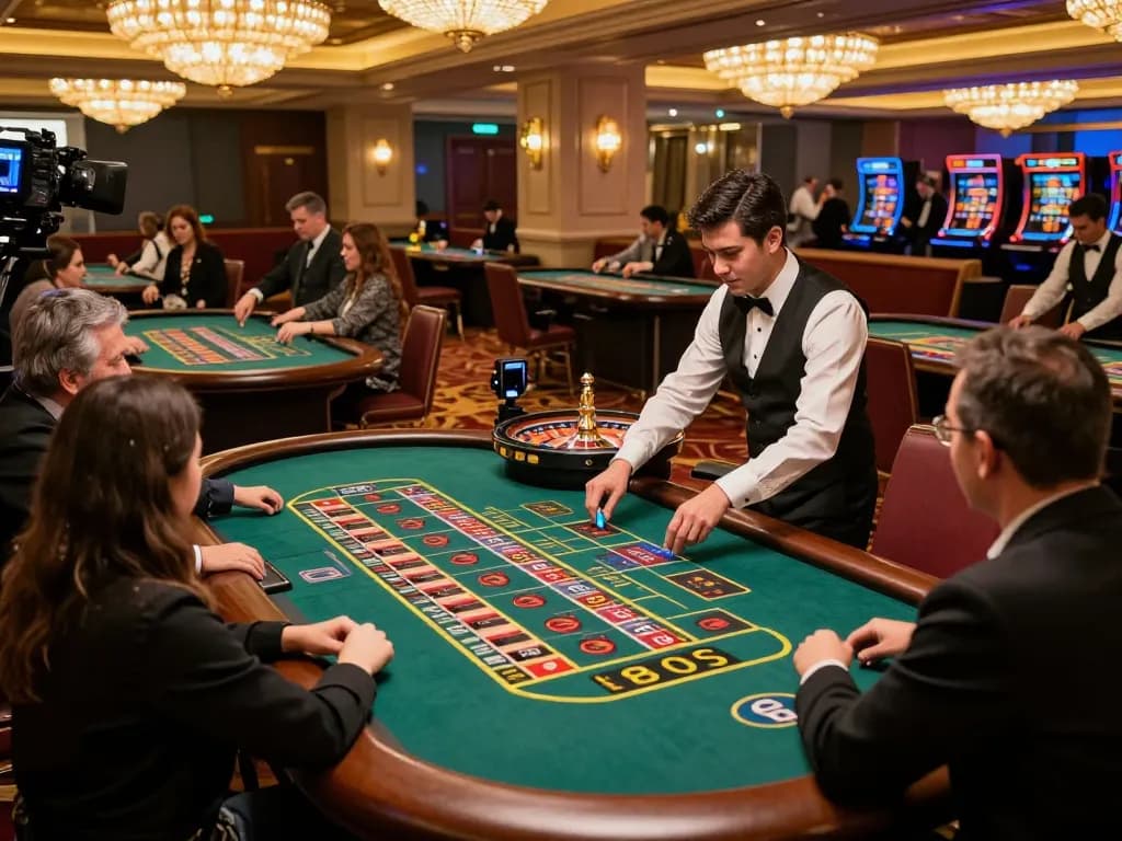 Exciting roulette gameplay at 789WIN casino with players engaged in betting.