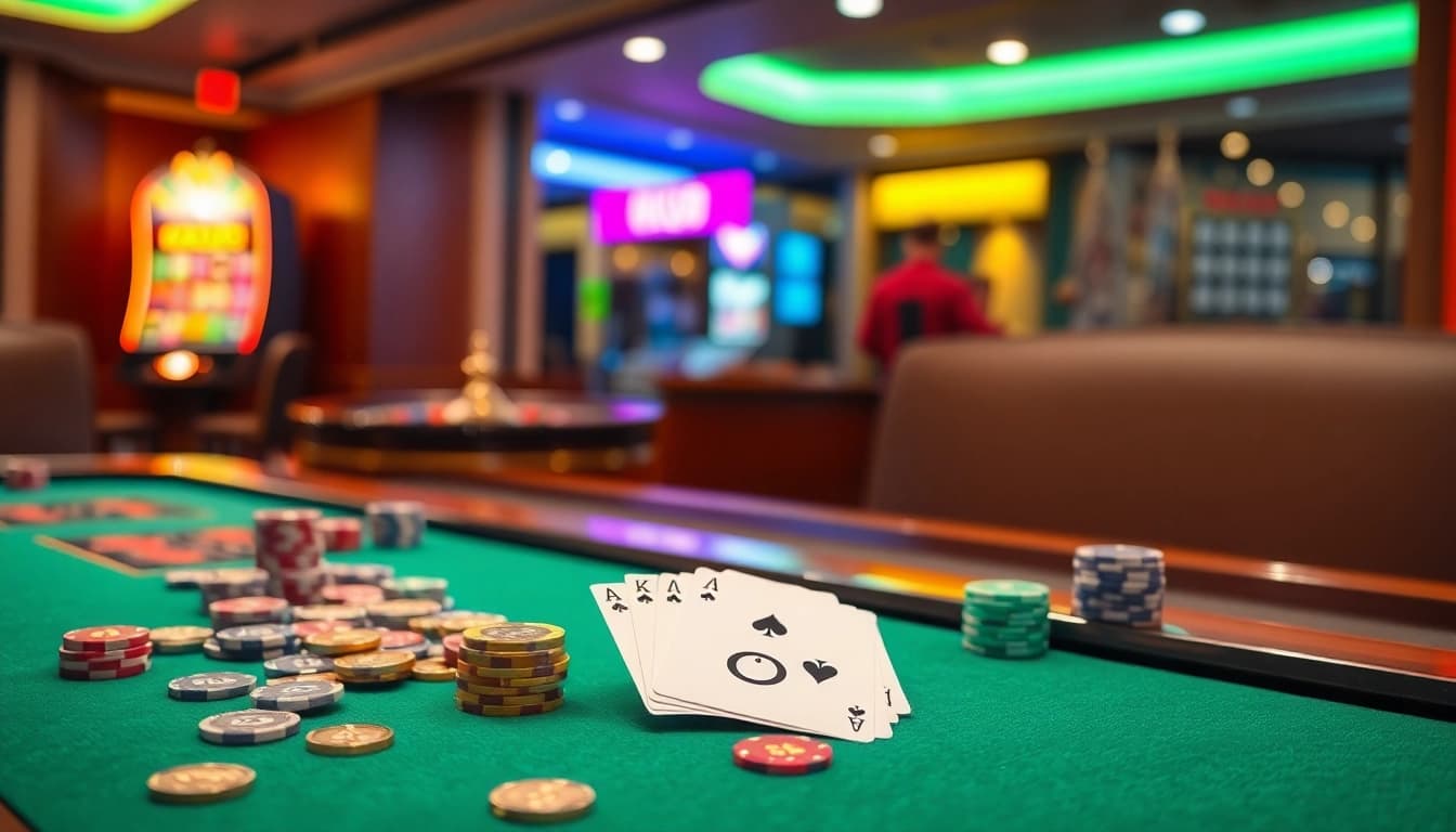 Engage in thrilling gaming at TG88's elegant casino table with vibrant colors and atmosphere.