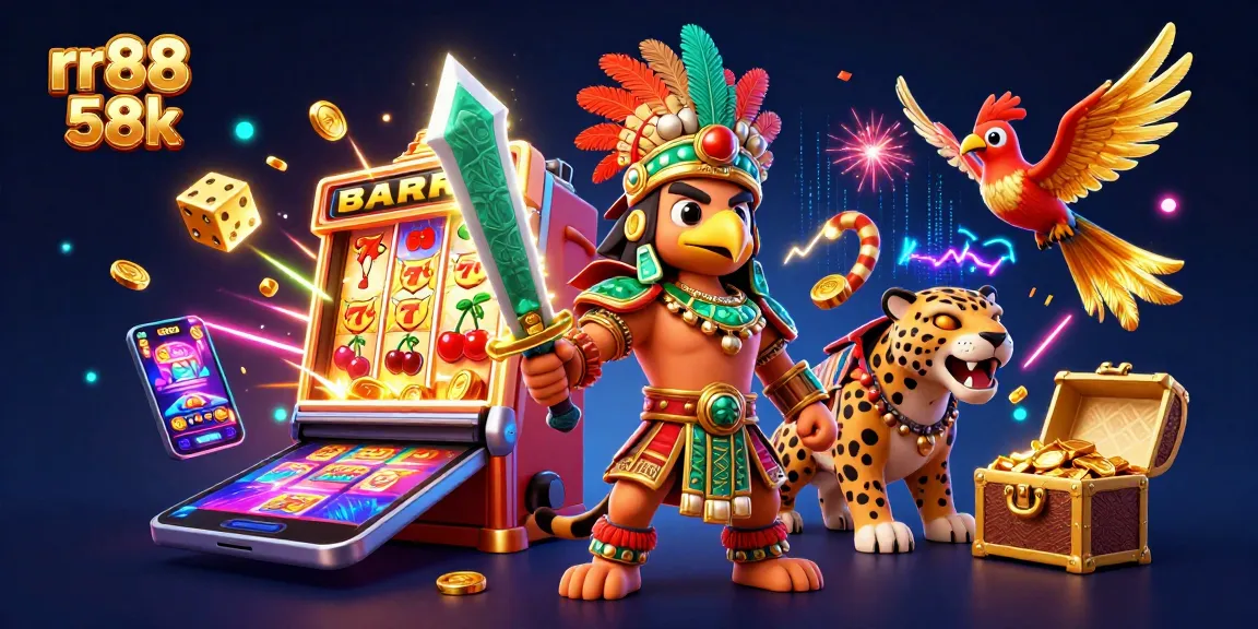 Play and win big at rr88 58k with an exciting jackpot burst from a 3D slot machine.