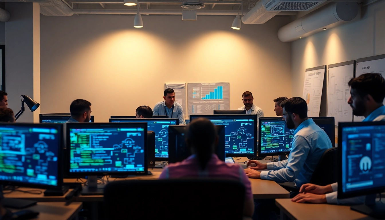 IT Support Tampa team collaborating in a modern office, ensuring effective technology solutions.