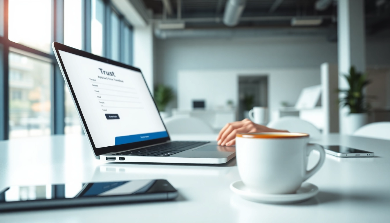 Submit your uk eta online application from a modern workspace while focusing on efficiency.