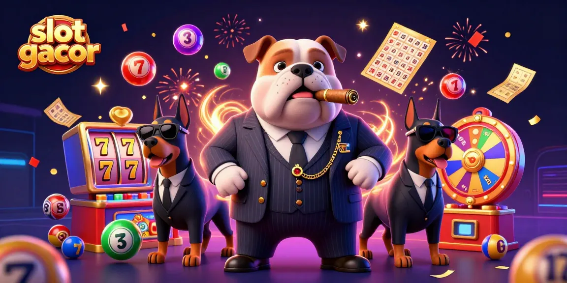 Experience thrilling slot gacor gameplay with illuminated slot reels and charming characters in vibrant casino atmosphere.