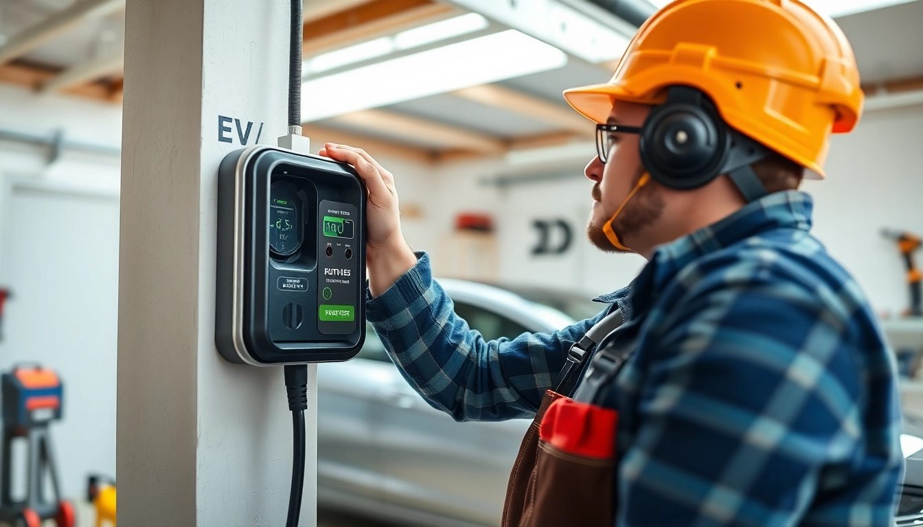 McNally EV installation expert showcasing efficient installation techniques in a modern garage setup.