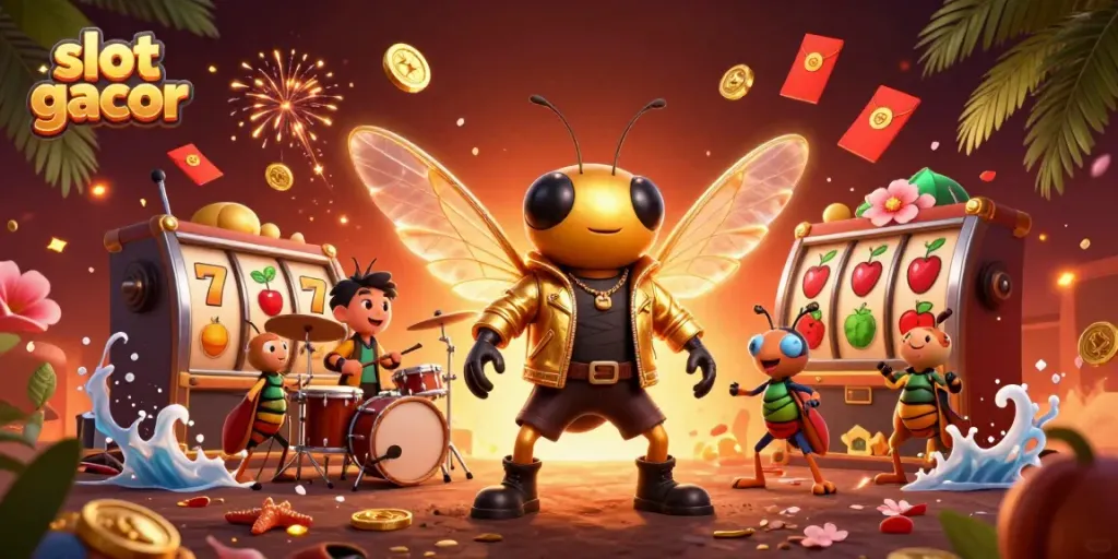 Menangkan slot gacor dengan ilustrasi 3D penuh warna dari karakter kasino yang dinamis.