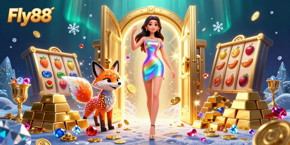 Experience thrilling gaming action at Fly88 with vibrant casino elements and dazzling visuals.