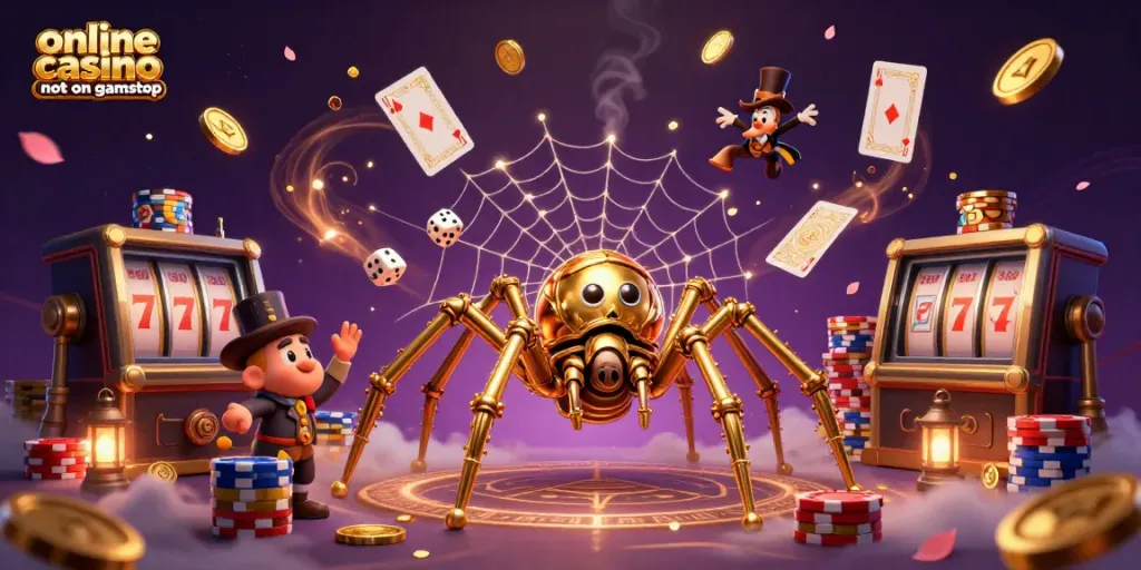 Win big at online casino not on gamstop with vibrant gaming elements and a playful atmosphere.