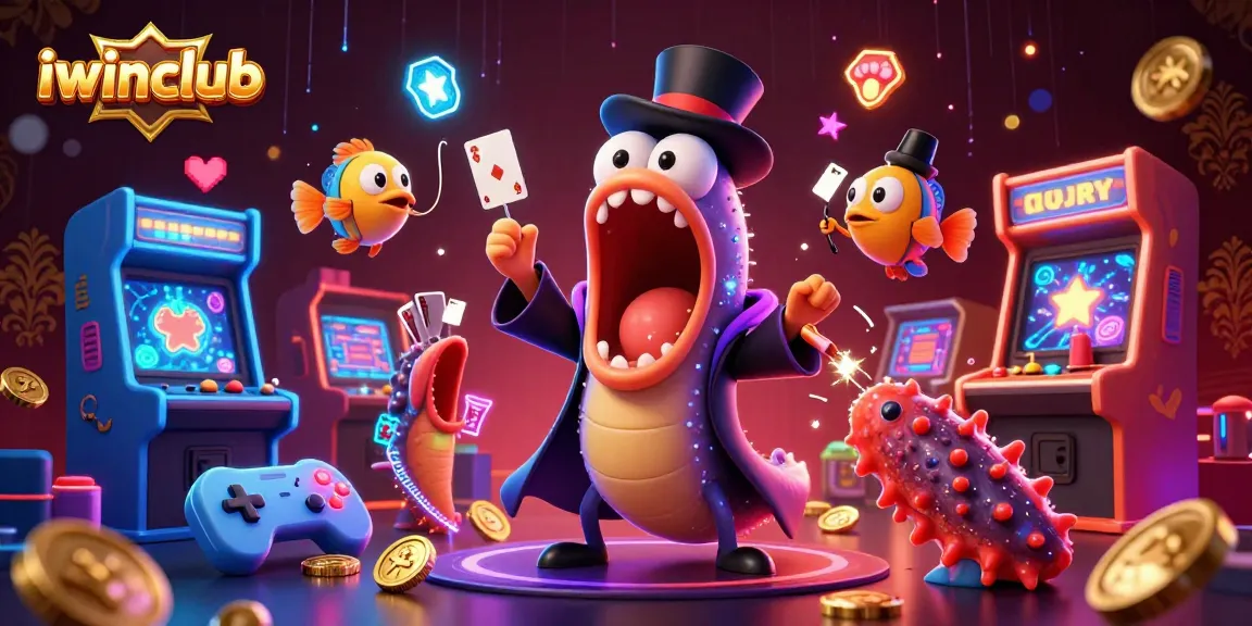 Win exciting rewards at iwinclub while the bioluminescent eel performs magical card tricks.