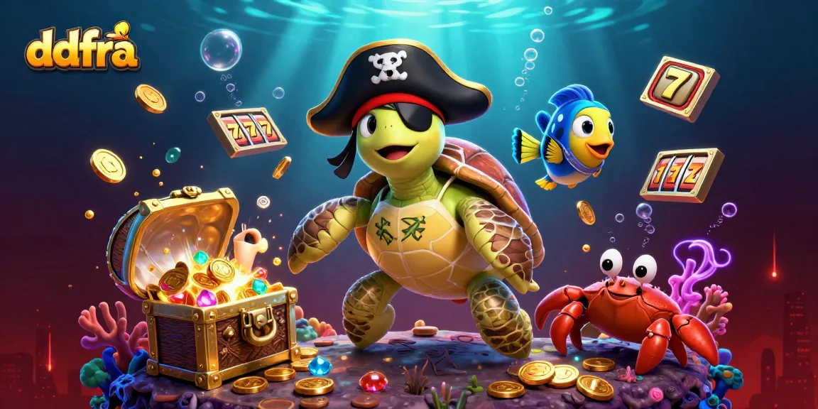 Join the action at ddfra with a vibrant casino-themed 3D illustration featuring unique gaming elements.