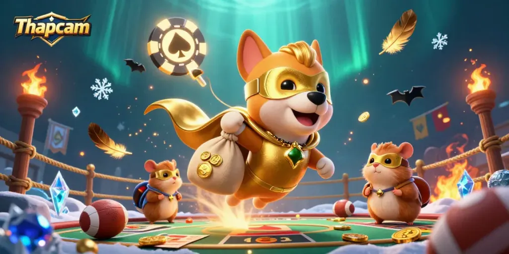 Thapcam showcases a thrilling sports betting scene with dynamic characters and vivid action.