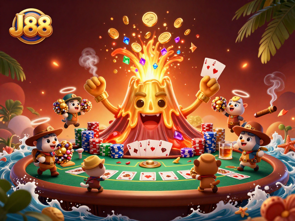 Experience thrilling jackpots at J88 with vibrant treasures and casino action.