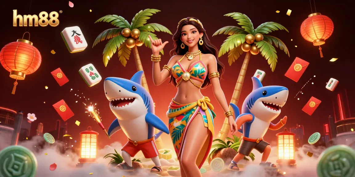 Experience the thrill of casino action at hm88 with vibrant scenes, dynamic gambling elements, and engaging characters.