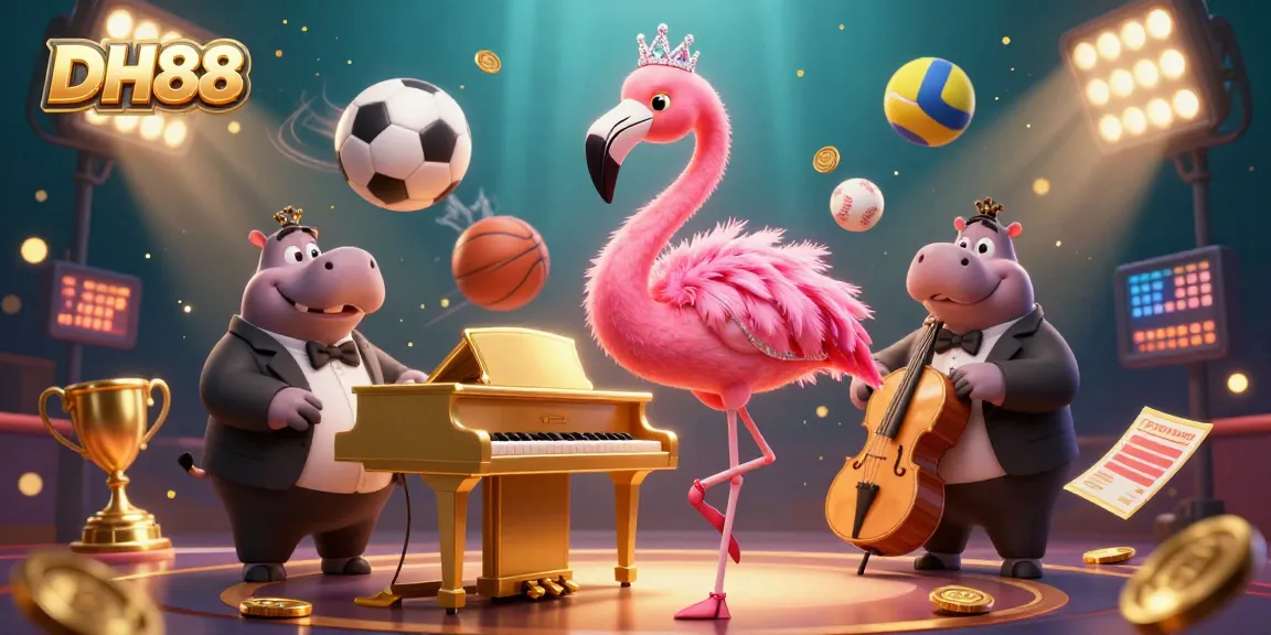 Join the excitement at DH88 as the flamingo lounge singer captivates with a dynamic performance amidst vibrant casino elements.