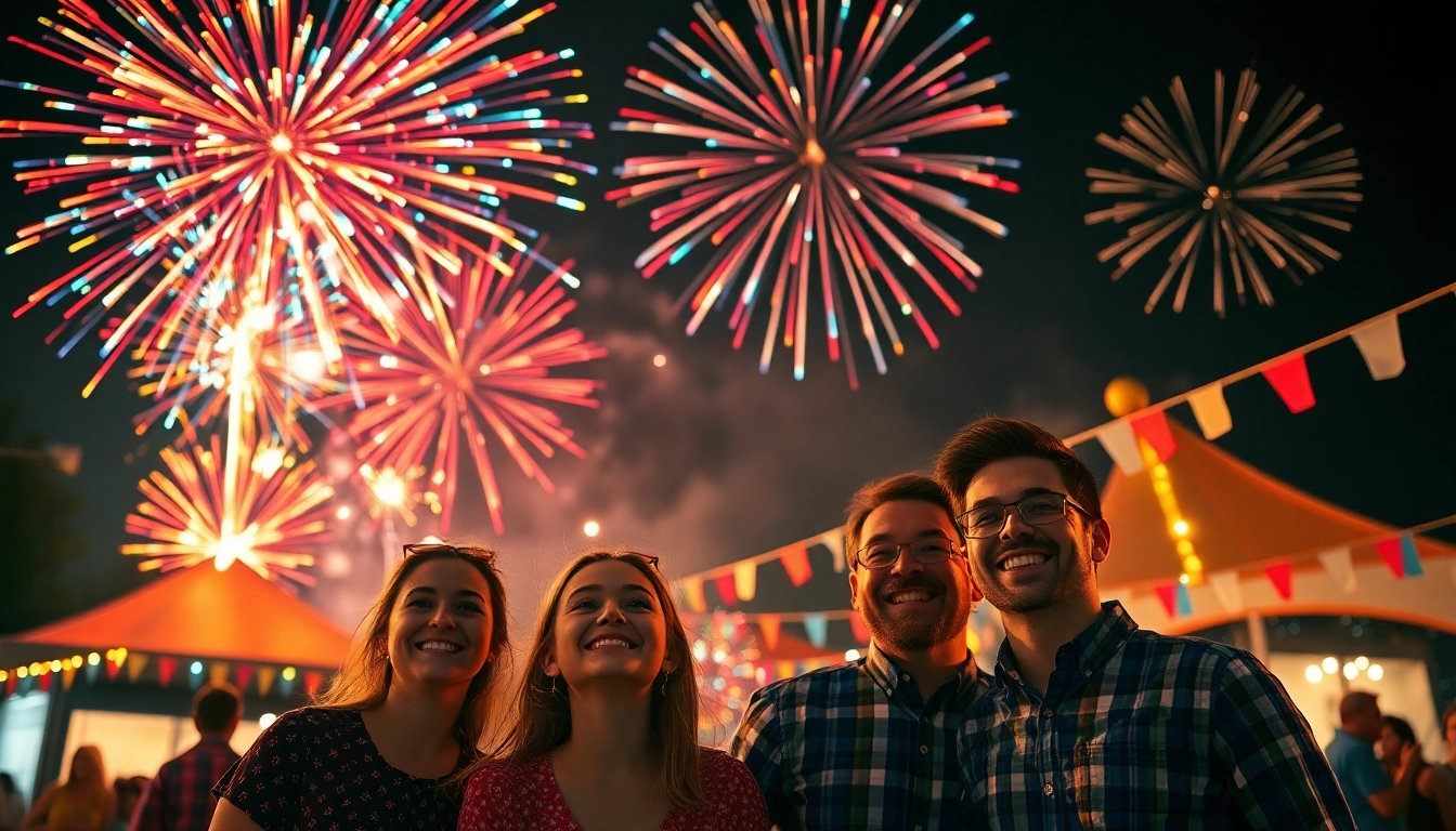 Witness stunning cheap fireworks near me lighting up the night sky at a community celebration.