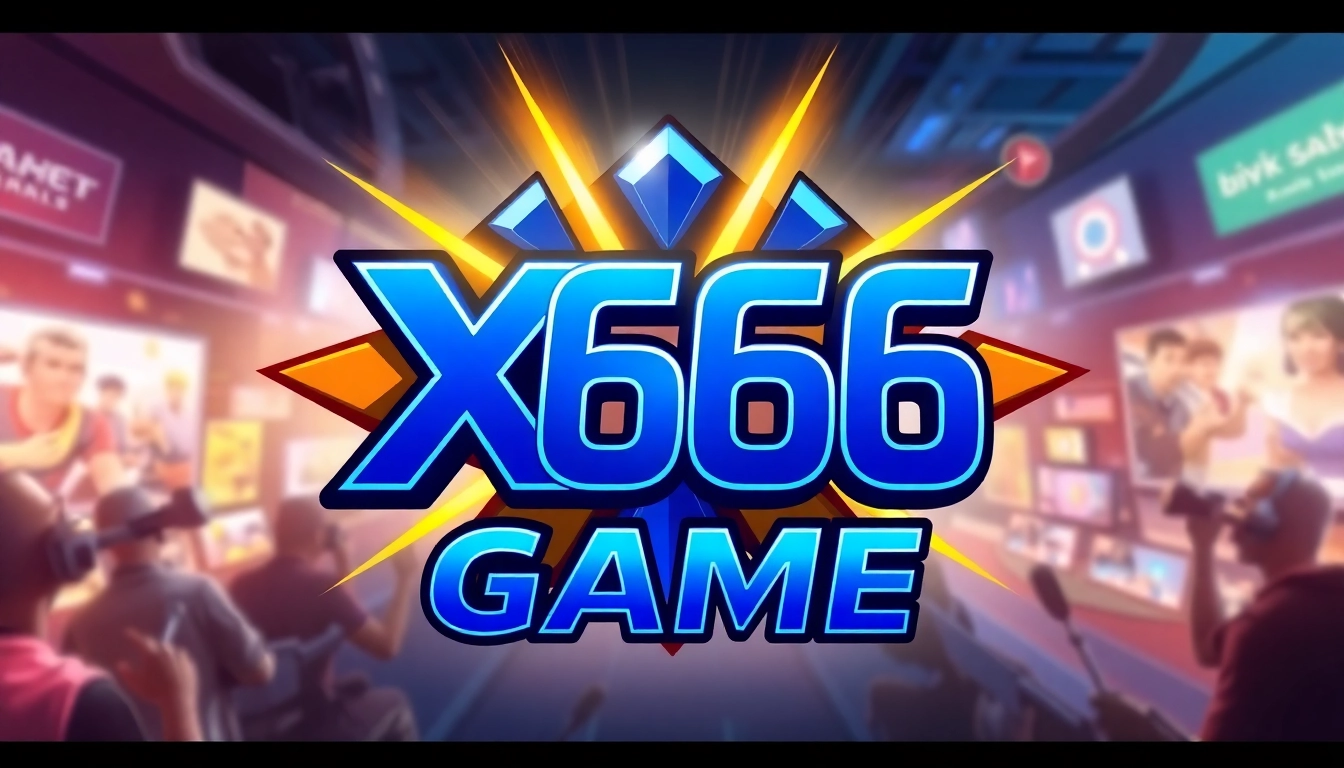 X666 Game logo showcasing vibrant colors and dynamic energy in a gaming background.