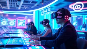 Experience New Technology in an innovative gambling environment with holographic tables and virtual reality.