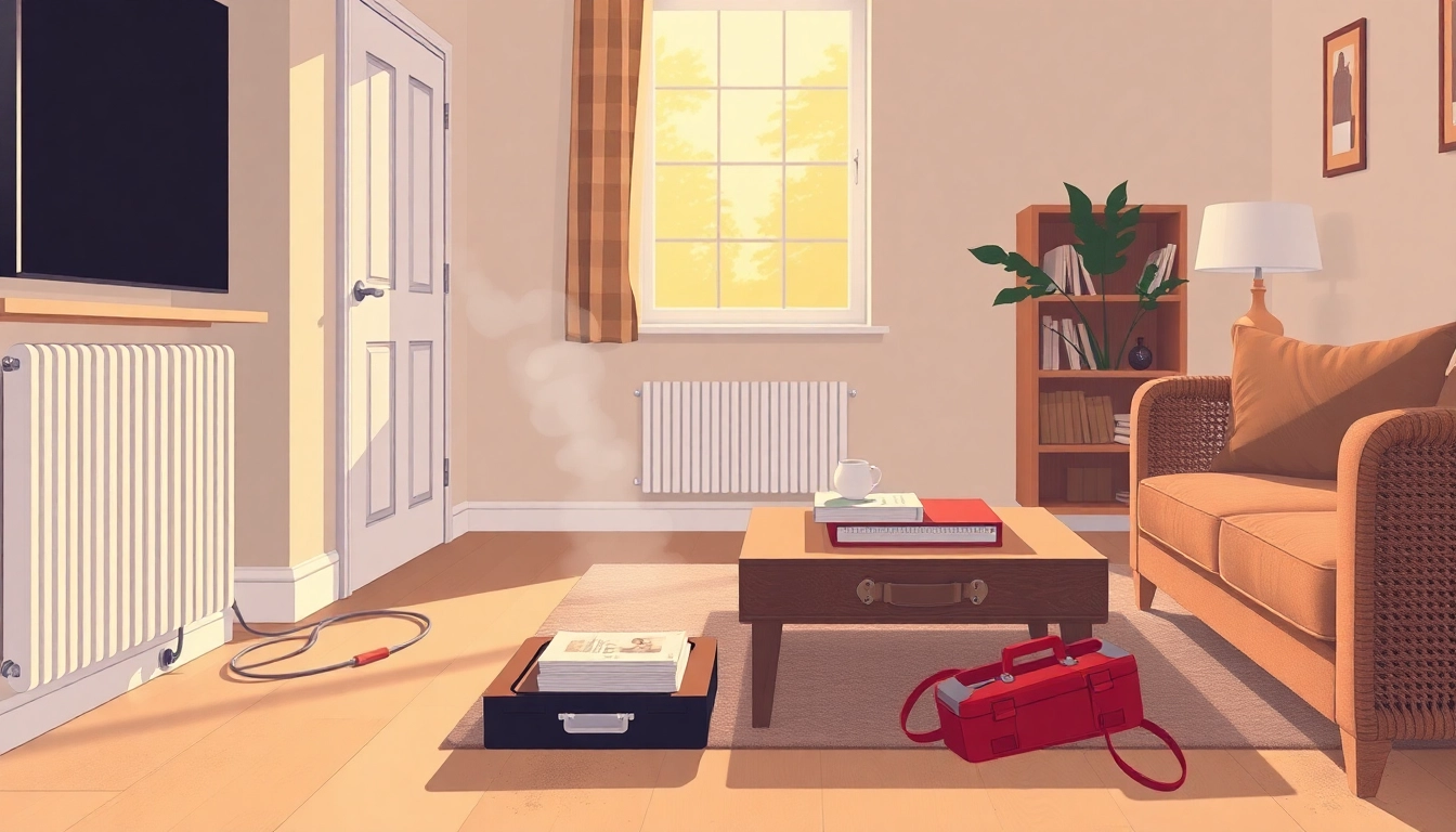 Detecting a Central Heating Leak: A home scene illustrating the urgent need for leak detection.