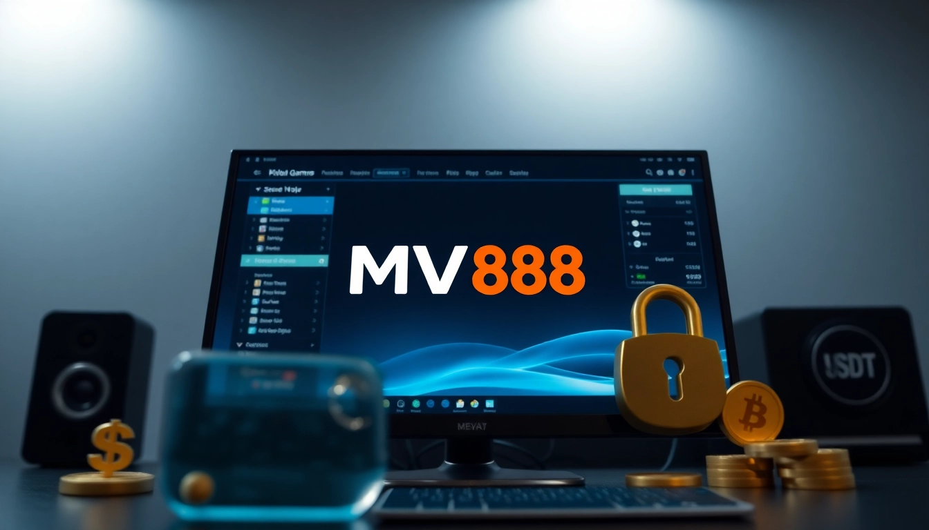 MV88 secure online betting interface with trust symbols and modern design.