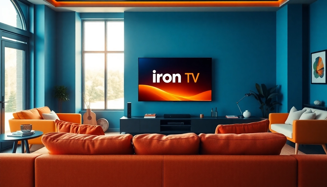 Enhance your viewing experience with Iron TV Pro in a modern entertainment setup.