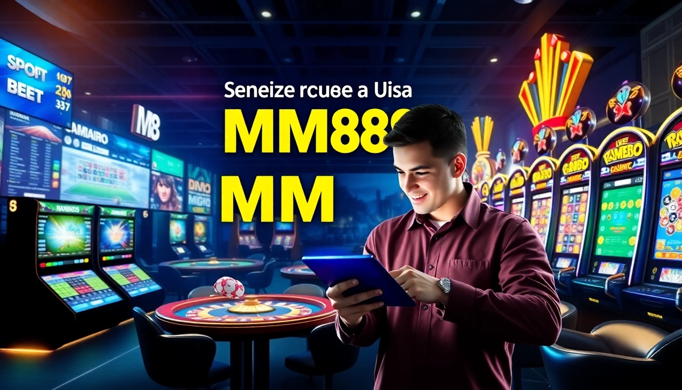 Exciting gaming experience at mm88 sa com with vibrant casino and sports betting elements.