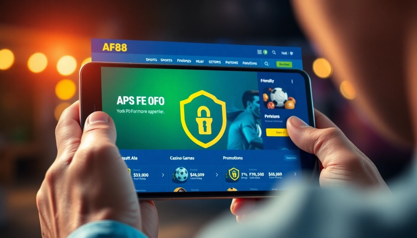 AF88 online betting platform interface illustrating sports betting and casino games.