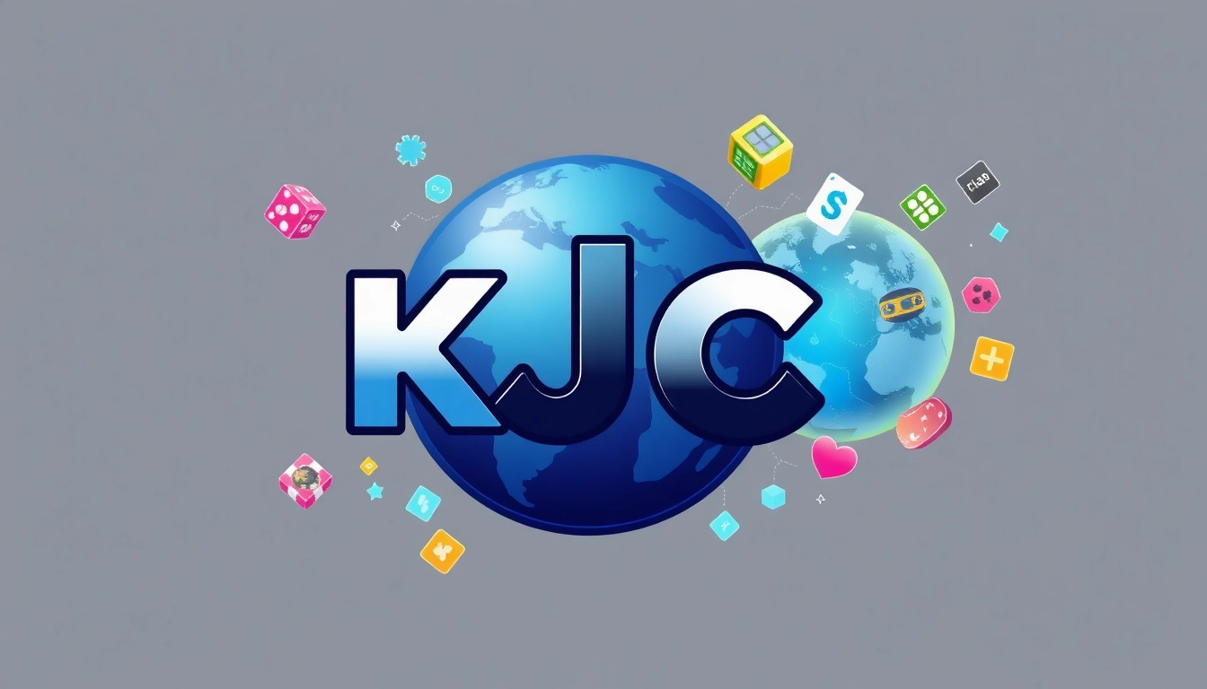 KJC AC 2 logo with gaming and entertainment icons, symbolizing online interaction.