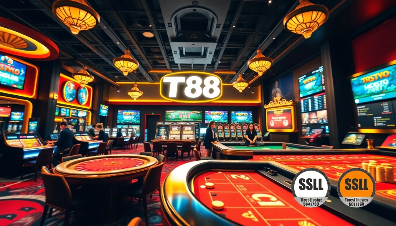 TV88 casino interface depicting vibrant gaming options and secure navigation.