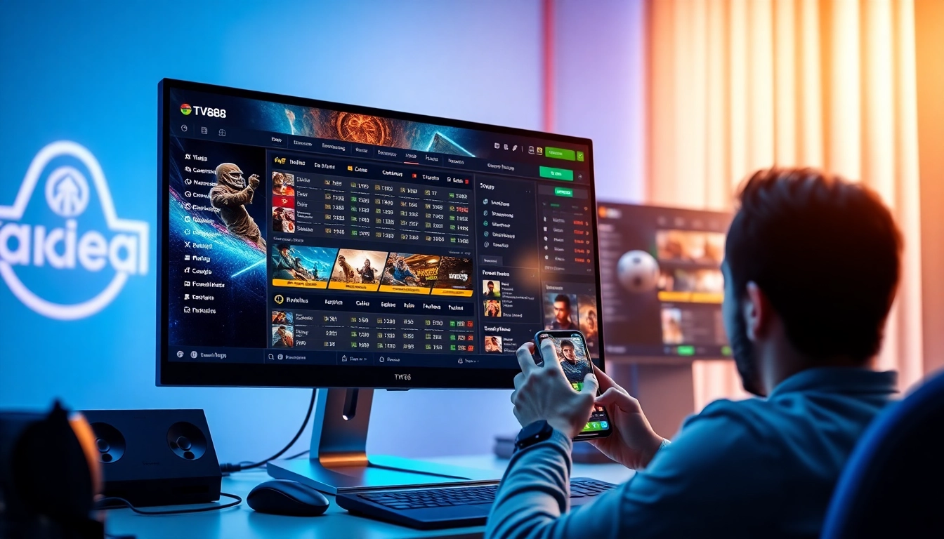 TV88 online gaming interface with vibrant graphics and seamless user experience
