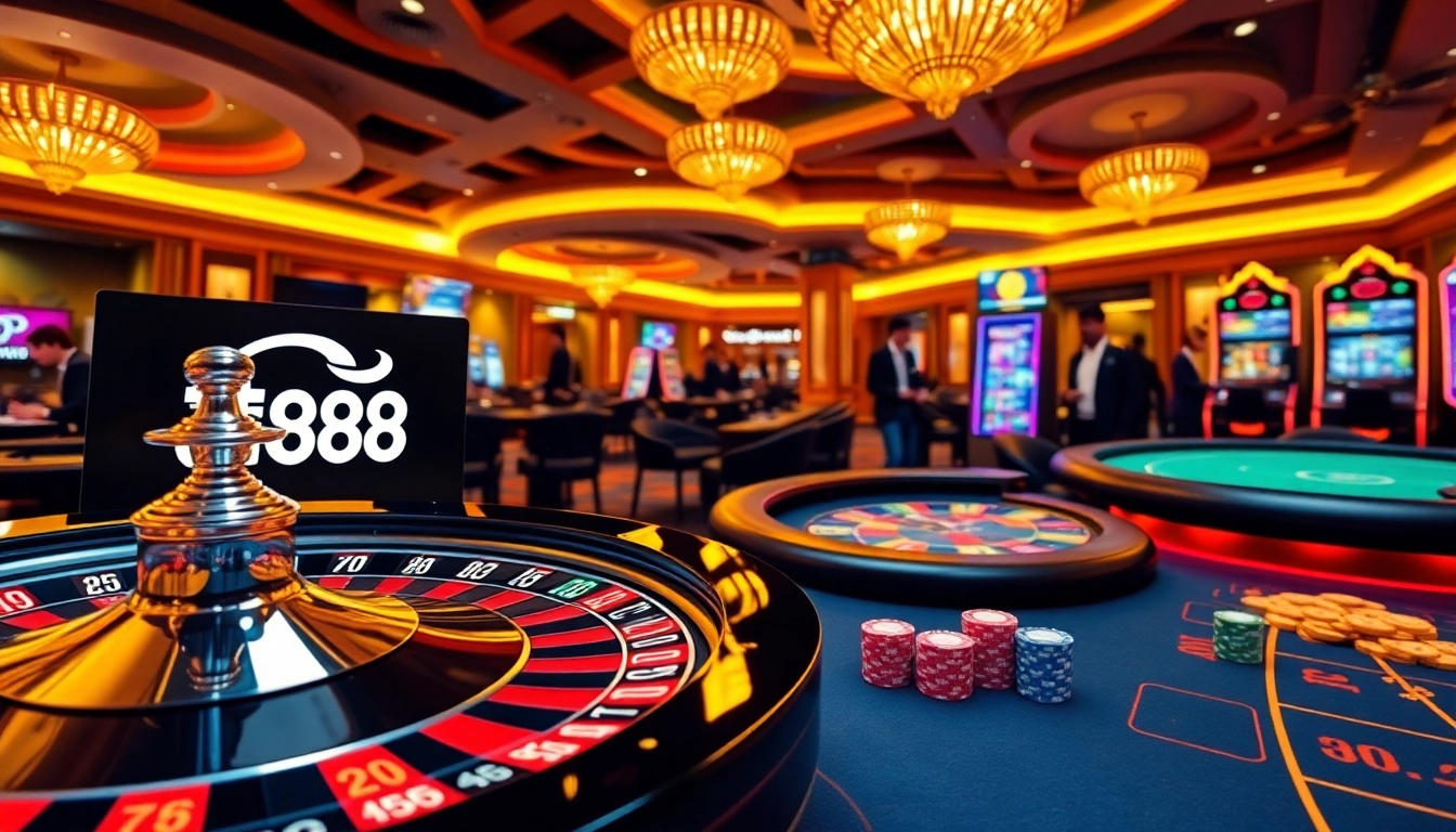 Join the excitement at ta88 with vibrant casino games like roulette and poker cards.