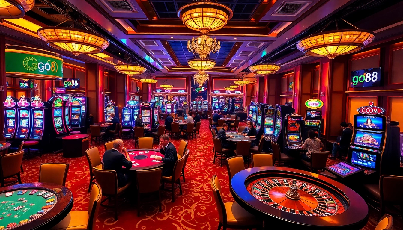Experience gaming excitement at go8 casino with vibrant tables and engaging players.