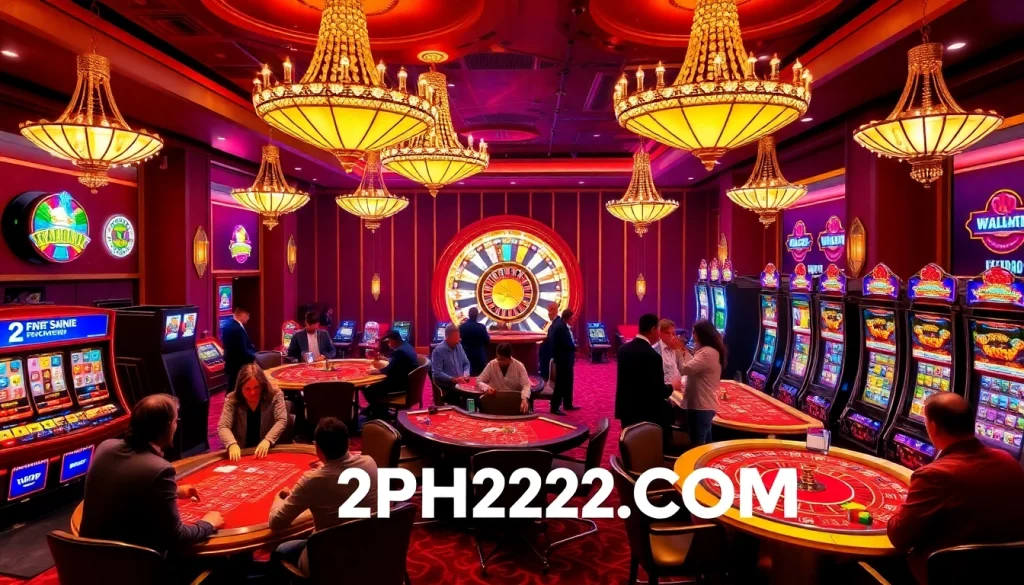 Experience thrilling gameplay at 2PH222 COM with vibrant casino visuals and engaging atmosphere.