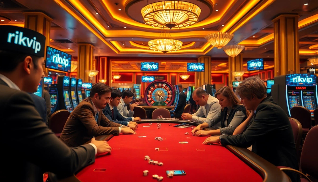 Experience high-stakes gaming at rikvip, featuring vibrant casino tables and exciting gameplay.