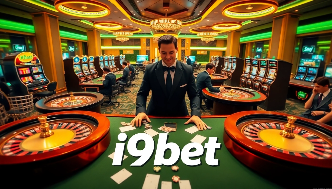 Experience thrilling gameplay at i9bet with vibrant casino tables and professional dealers.