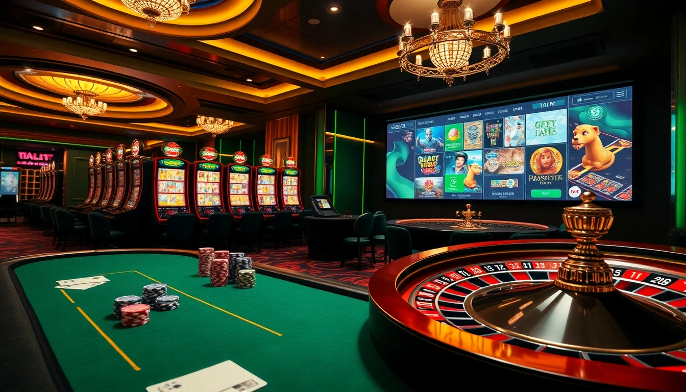 Experience the thrills of online gaming at https://777vipst.com/ with vibrant tables and slot machines.