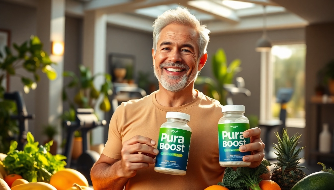 Pura Boost energizes men with natural vitality and confidence in a healthy setting.