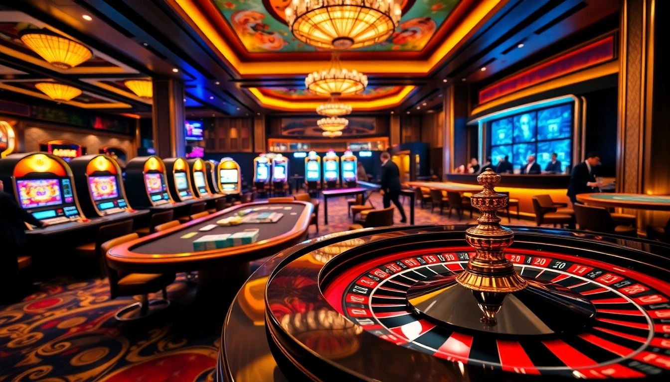 Experience the excitement of online gaming at 88clb.courses, featuring dynamic casino tables and vibrant slot machines.