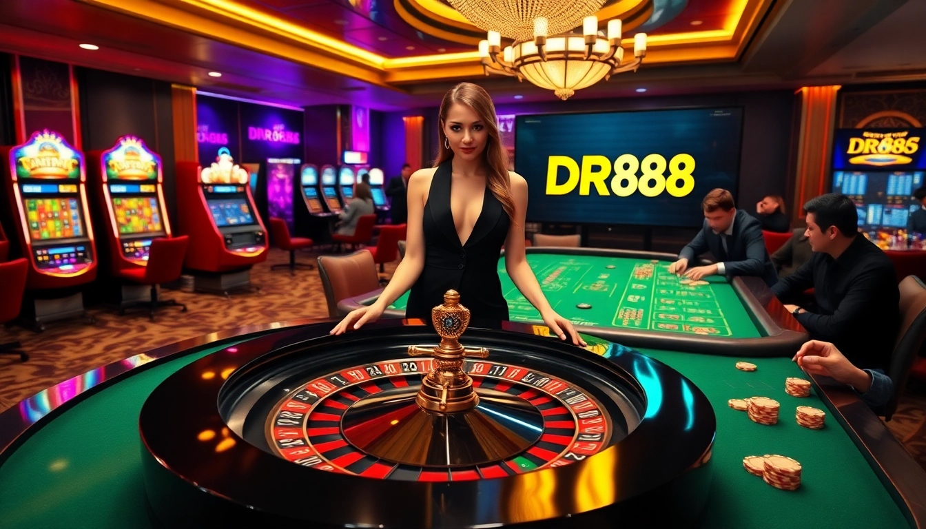 Experience thrilling gambling at DR88 with vibrant online casino tables and digital interfaces.