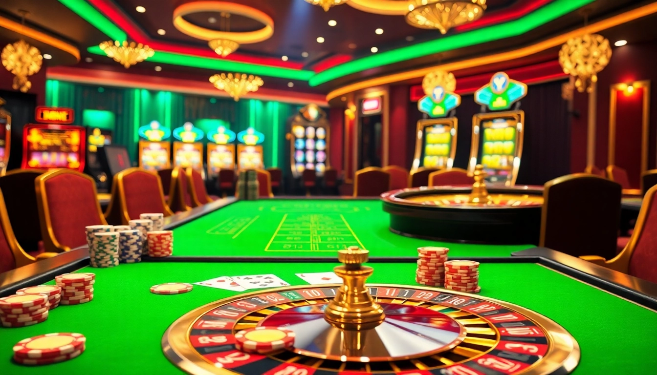 S8 casino scene with poker chips and a roulette wheel, embodying excitement and luxury.