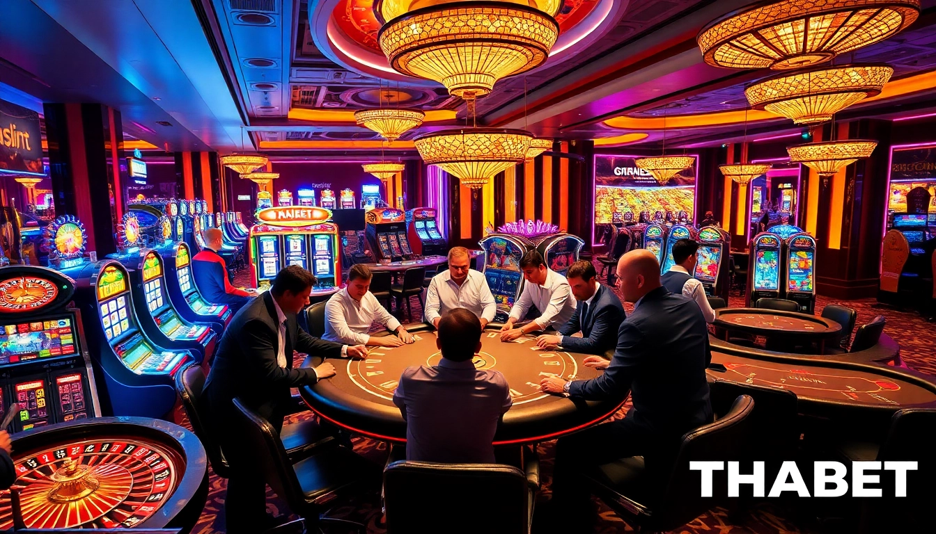 Experience the excitement of THABET with professional live dealer games at a luxurious casino.