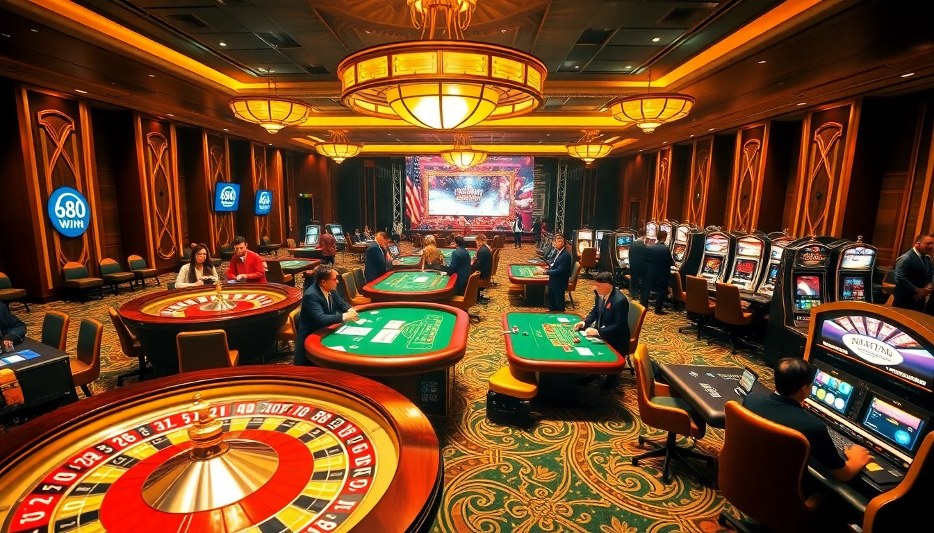 Experience the thrill of house betting at nhà cái 58WIN with vibrant casino tables and exciting games.