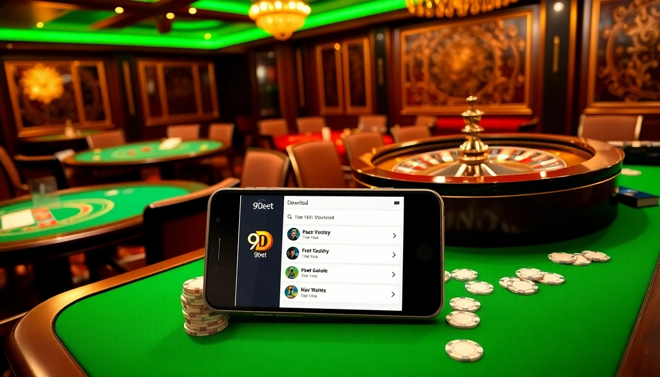Experience top-tier gameplay with the 9Dbet Download app featuring chips and cards.