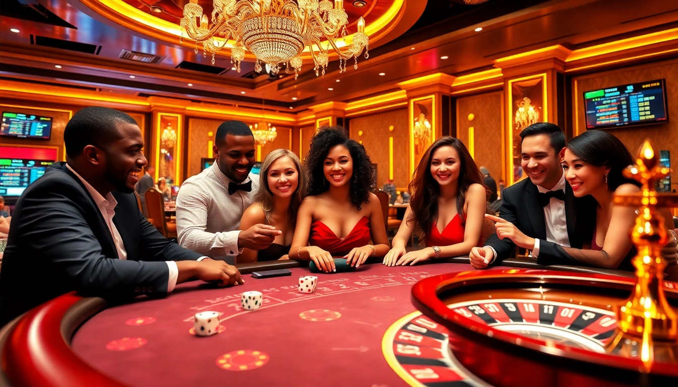 Experience an exhilarating casino scene with players enjoying betting at 12bet tables.