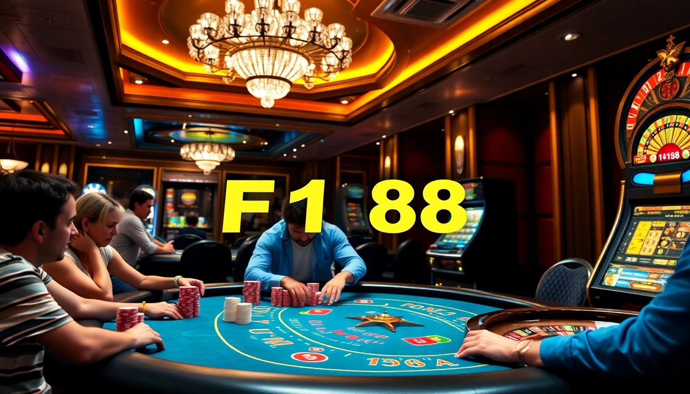 Players engaging in a thrilling game at F168 casino, showcasing the excitement of online gambling.