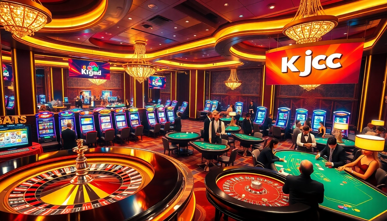 Kjc onl offers a vibrant casino experience with lively gaming tables and exciting slot machines.