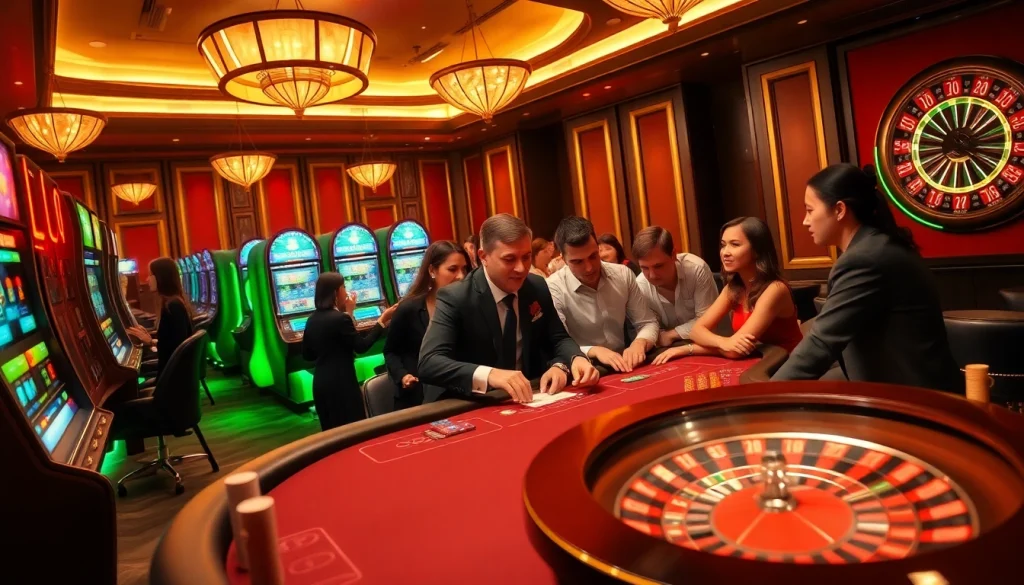 Experience the excitement of MM88 ZO at a high-stakes poker game in a vibrant casino.