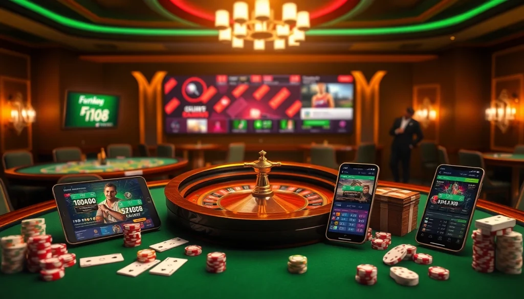 Experience the thrill of nhà cái f168 with vibrant casino tables and live betting excitement.