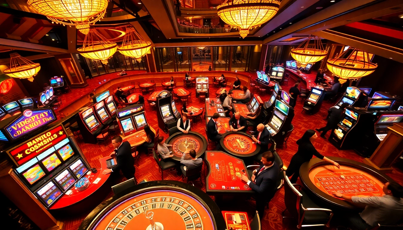 Experience excitement at the Top 10 Nhà Cái Uy Tín, featuring stunning casino tables and excited players.